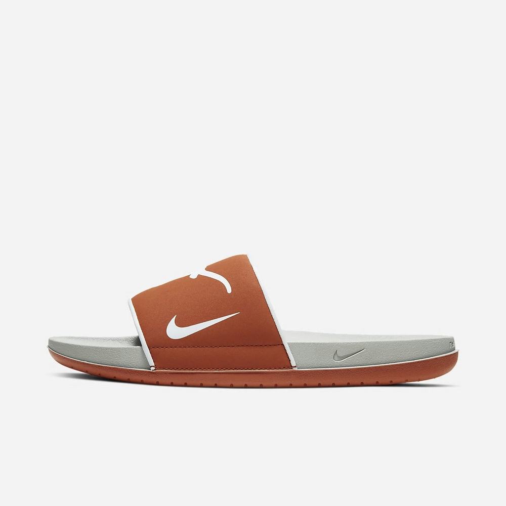 Claquette Nike College Offcourt (Texas) Orange 7984-501 Desert Orange/White/Pewter Grey Homme | TZG-60381337